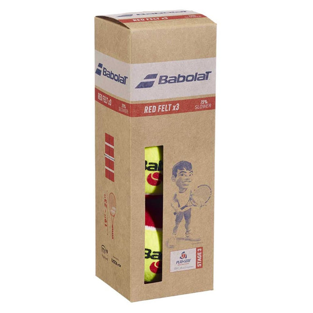 Babolat Red Felt Pelotas de tenis (x3)